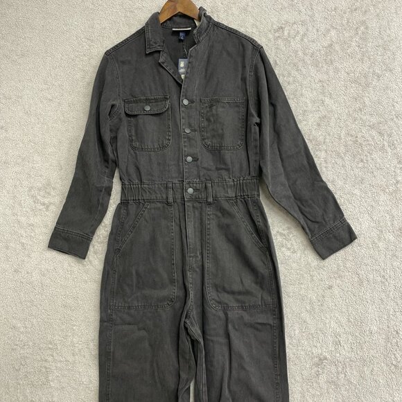 NEW Women's 8 Long Sleeve Utility Baggy Denim Jumpsuit - Universal Thread i1580 - Picture 5 of 9